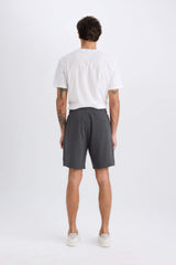 Regular Fit Straight Leg Basic Shorts