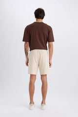Regular Fit Straight Leg Basic Shorts