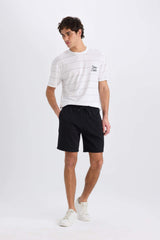 Regular Fit Straight Leg Basic Shorts