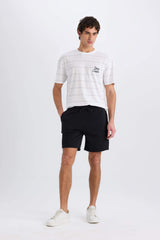 Regular Fit Straight Leg Basic Shorts
