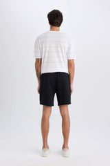 Regular Fit Straight Leg Basic Shorts
