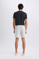 Regular Fit Straight Leg Basic Shorts