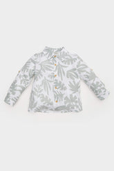 Baby Tropical Patterned Flam Poplin Long Sleeve Shirt