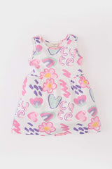 Baby Girl Floral Patterned Sleeveless Summer Dress