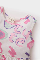 Baby Girl Floral Patterned Sleeveless Summer Dress