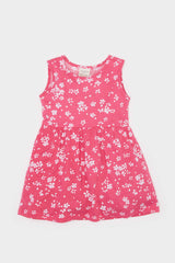 Baby Girl Floral Patterned Sleeveless Summer Dress