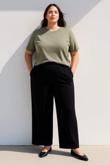 Oversize Fit Crew Neck Basic Jersey T-Shirt