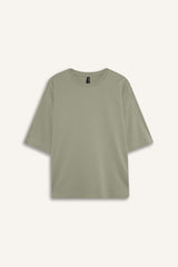 Oversize Fit Crew Neck Basic Jersey T-Shirt