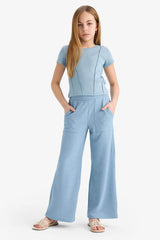 Girls Wide Wide Wide Paddle Waisted Rubber Tracksuit