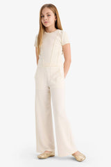 Girls Wide Wide Wide Paddle Waisted Rubber Tracksuit