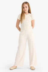 Girls Wide Wide Wide Paddle Waisted Rubber Tracksuit