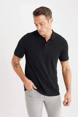 Regular Fit Polo Collar Pique Polo T-Shirt