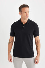 Regular Fit Polo Collar Pique Polo T-Shirt