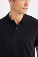 Regular Fit Polo Collar Pique Polo T-Shirt