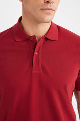 Regular Fit Polo Collar Pique Polo T-Shirt