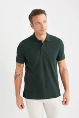 Regular Fit Polo Collar Pique Polo T-Shirt