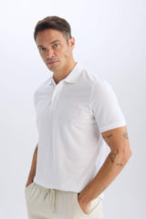 Regular Fit Polo Collar Pique Polo T-Shirt