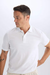 Regular Fit Polo Collar Pique Polo T-Shirt