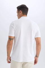 Regular Fit Polo Collar Pique Polo T-Shirt
