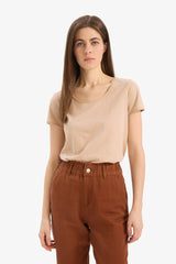 Regular Fit Crew Neck Basic Short Sleeve T-Shirt