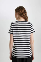 Regular Fit Crew Neck Basic Short Sleeve T-Shirt