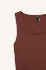 Slim Fit Basic Square Collar Sleeveless Tank Top