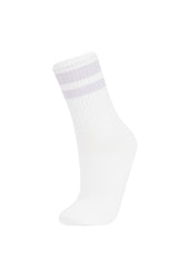 Girls Comfortable Elastic 3-Pack Cotton Long Socks