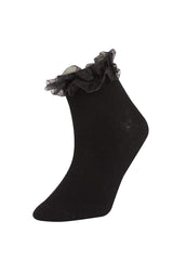 Girls 3-Pack Cotton Bootie School Socks