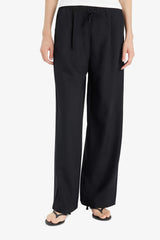 High Waist Wide Leg Satin Trousers
