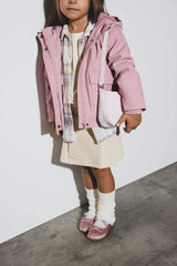 Baby Girl Hooded Coat with Snaps and Pockets