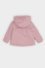 Baby Girl Hooded Coat with Snaps and Pockets