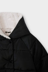 Baby Girl Windproof Water Repellent Hooded Faux Fur Lined Zippered Puffer Coat