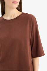 Oversize Fit Crew Neck Basic Cotton Short Sleeve T-Shirt