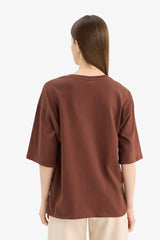 Oversize Fit Crew Neck Basic Cotton Short Sleeve T-Shirt