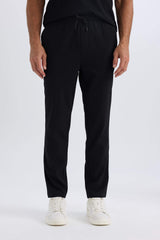 Relax Fit Comfortable Cut Straight Leg Cristed Summer Fabric Pants