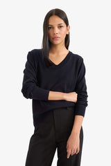 Relax Fit V-Neck Knit Sweater