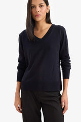 Relax Fit V-Neck Knit Sweater
