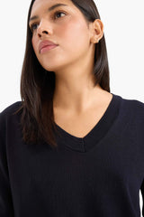 Relax Fit V-Neck Knit Sweater