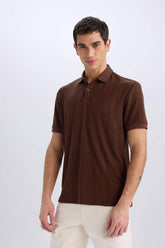 Regular Fit Short Sleeve Knitted Polo Shirt