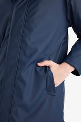 Boys Waterproof Hooded Plush Lining Raincoat