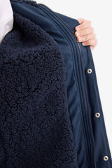 Boys Waterproof Hooded Plush Lining Raincoat