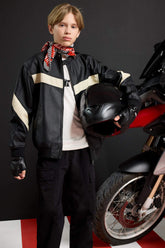 Boys Waterproof College Collar Bomber Jacket