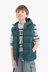 Boys Water Repellent Hooded Vest
