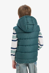 Boys Water Repellent Hooded Vest