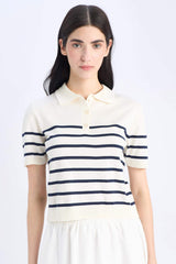 Regular Fit Polo Collar Knitwear Pullover