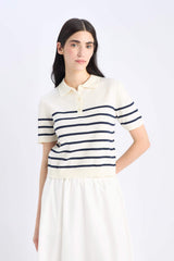 Regular Fit Polo Collar Knitwear Pullover