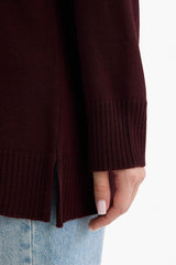 Regular Fit Crew Neck Basic Plain Knitwear Sweater Tunic