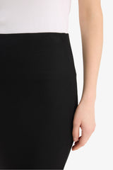 High Waist Ribbed Camisole Basic Maxi Black Pencil Skirt