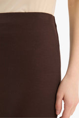 High Waist Ribbed Camisole Basic Maxi Black Pencil Skirt