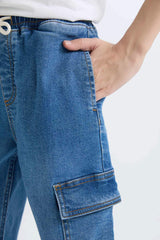 Boys Cargo Fit Jean Trousers